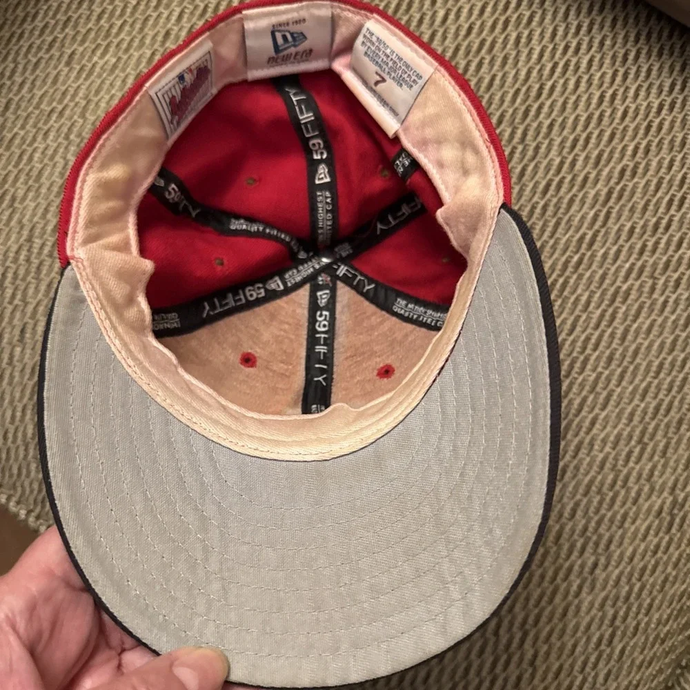 Vtg 90s New‎ Era 59FIFTY Diamond Collection Boston Red Sox Hat Size 7 Wool USA